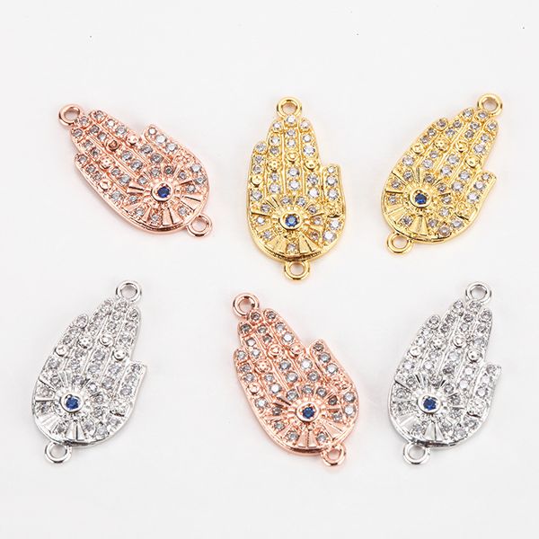 

gold charms for jewelry making supplies hand connectors for diy earrings bracelet copper imitation crystal wholesale lots bulk, Bronze;silver