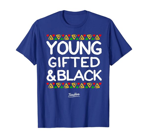 

young gifted and black history month african american shirt, White;black