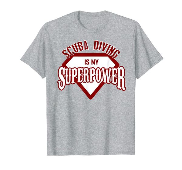 

scuba diving is my superpower t-shirt scuba diving gift, White;black