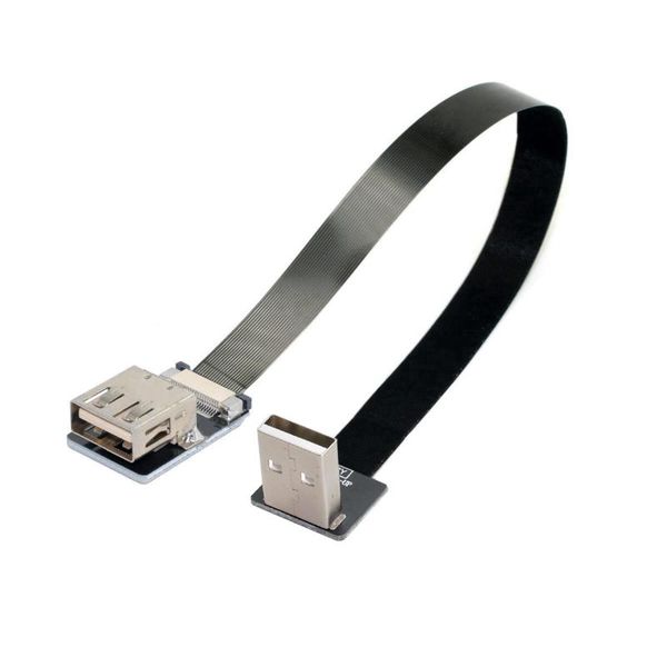 

computer cables & connectors ngyy up angled usb 2.0 type-a male to female data flat slim fpc cable for fpv disk scanner printer