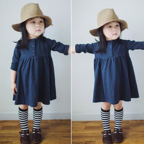 

girl's dresses 2021 spring girls kids costume long sleeve toddler dress solid autumn children clothing baby vestido princesa a125, Red;yellow