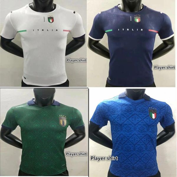 

men's t-shirts 20 21 22 italy player shirt verratti belotti insigne jorginho de rossi bonucci bernardeschi 2122 quality, White;black