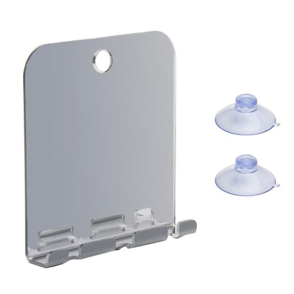 

mirrors practical makeup wall hanging bathroom with suction for shaving shower mirror acrylic washroom fogless shatterproof razor holder