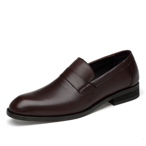 

dress shoes male loafers in legitimate leather, breathable, black, brown, casual, leisure, winter wfjm