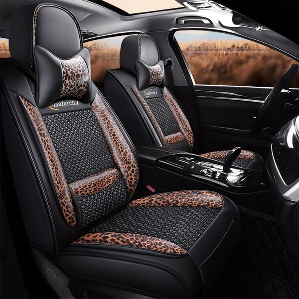 

car accessory seat cover for sedan suv durable leather universal five seats set cushion including front and rear covers full covered gray de