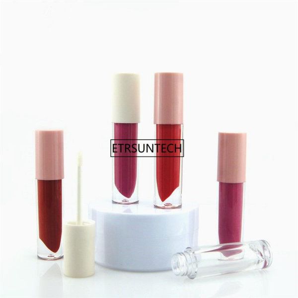 

storage bottles & jars 100pcs empty round lip gloss tube with wand applicator refillable plastic lipstick vials diy container f3945