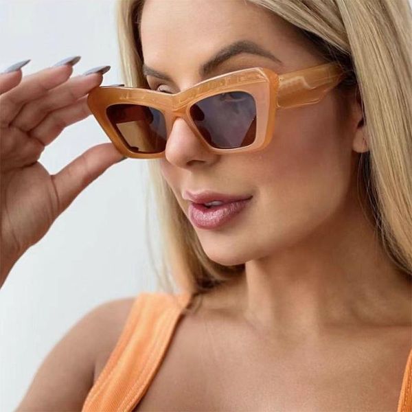

new sunglasses in 2021 retro glasses frame women, White;black
