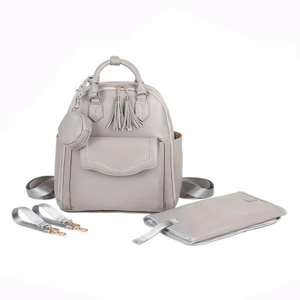 

diaper bags fashion mommy bag with pacifier pu leather large capacity waterproof travel nappy changing stroller for baby
