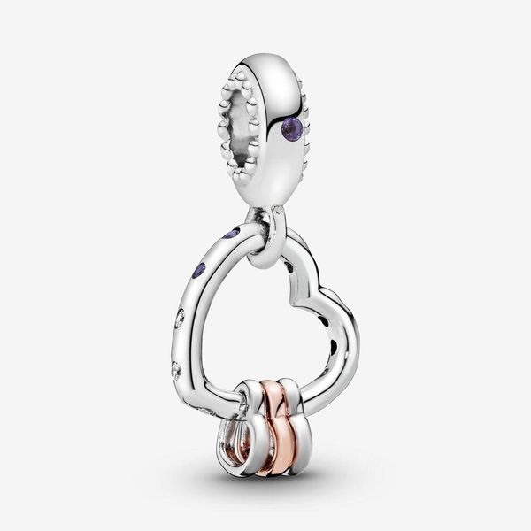 

new arrival 925 sterling silver heart full of hearts dangle charm fit pandora original european charm bracelet fashion jewelry accessories, Bronze;silver