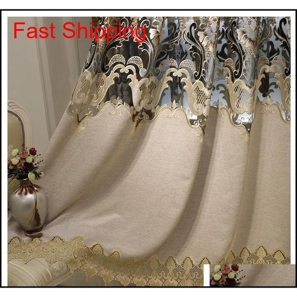 

european niel water-soluble embroidery semi-shading curtains for living dini jlltcq xhlight