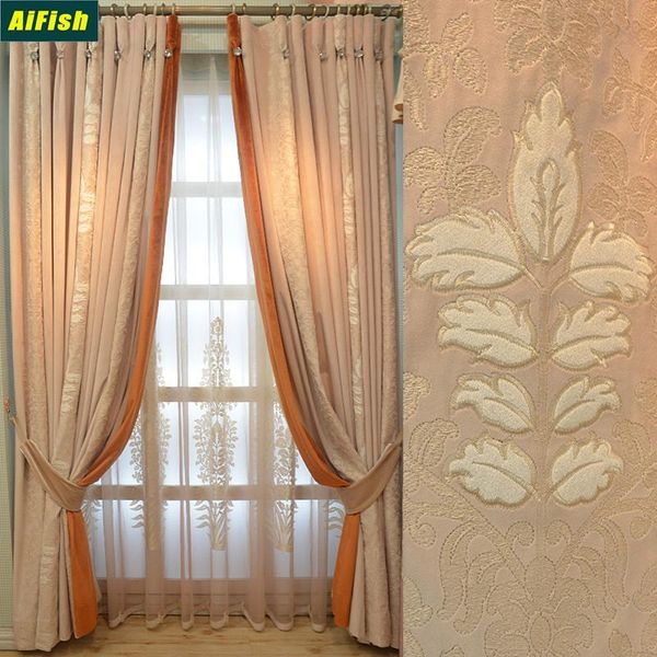 

curtain & drapes luxury splicing chenille beautiful american luxurious french curtains for living room bedroom blackout classical velvet rid