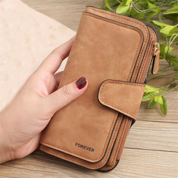 

women scrub leather wallets long women's clutch lady wallet large capacity portfolios carteira feminina 5 choices, Red;black