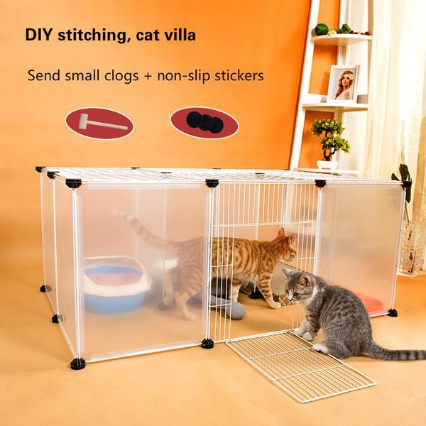 

cat cage cat litter double trash fence anti-jumping cage indoor isolation