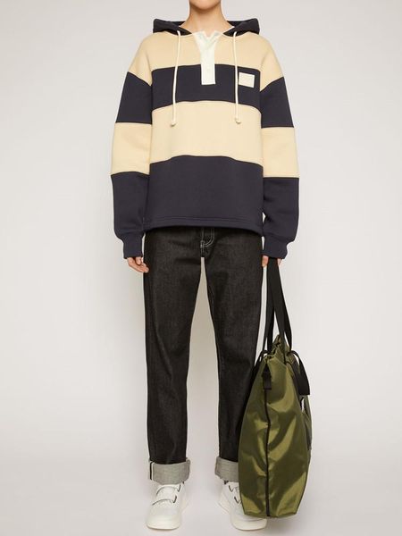 

women's hoodies & sweatshirts autumn winter hooded sweatshirt cotton men and women stripes pullover top, Black