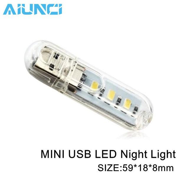 

book lights 1pcs 5v mini protable usb led night light 3leds / 8leds for pc lap computer mobile power camping lamp