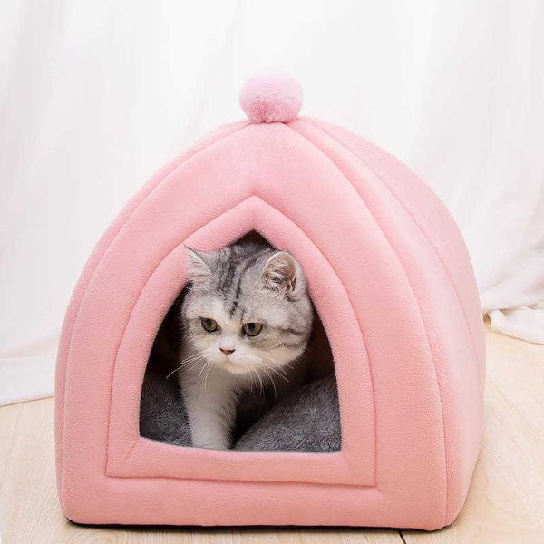 stile pet forniture per la casa gatto letto per dormire casa chiusa hamac chat Accessori mascotte gatti casa per gabbia per conigli furetto 210713