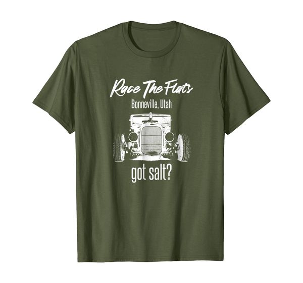 

race the flats, got salt t-shirt for men, women children, White;black