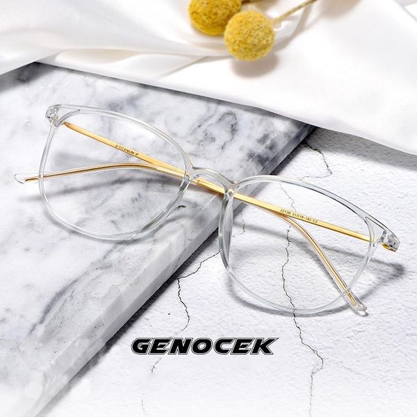 

fashion sunglasses frames 2021 transparent tr90 glasses frame women men optical prescription myopia eyeglasses vintage titanium legs eyewear, Black