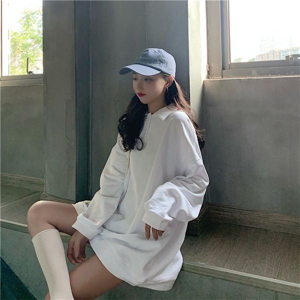 

2021 new chic women's hoodie, loose and multi price, yuanshuo long sleeve thin coat, korean style, autumn drdb, Black
