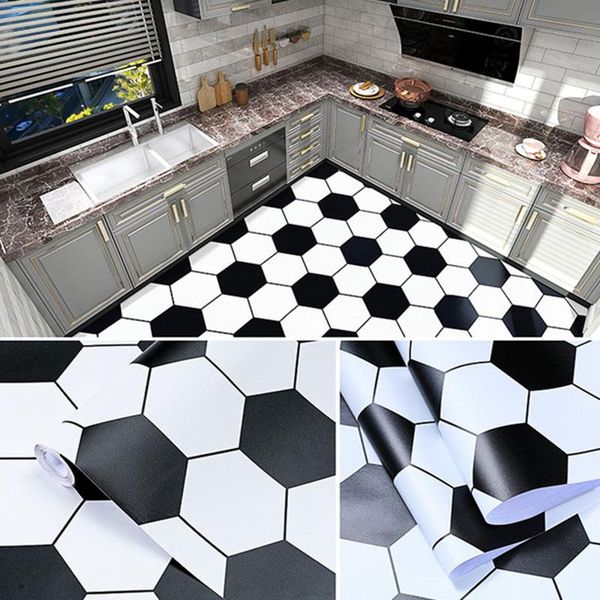 

wallpapers self adhesive floor stickers anti slip pvc waterproof bathroom ground paper renovation decals diy decor wallpaper for kids room