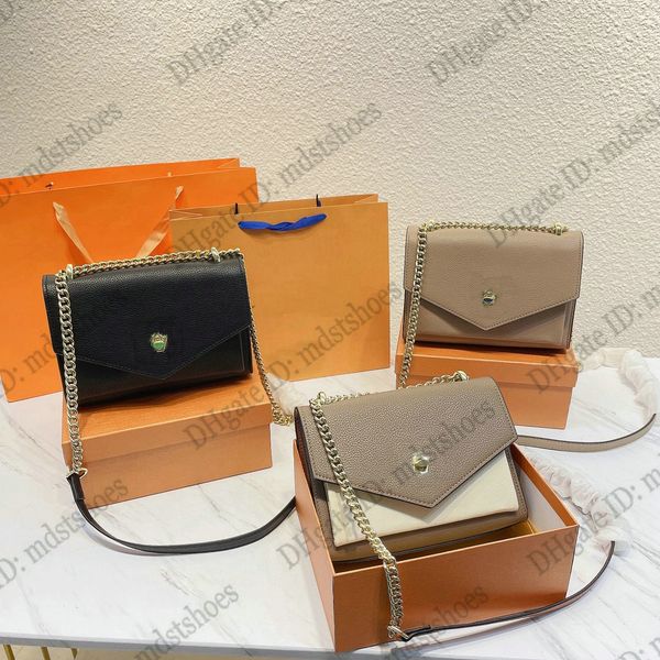 

mylockme chain messengercrossbody flap bags luxury womens calf leather shoulder bag envelope designer cross body with turn lock smokey / qua