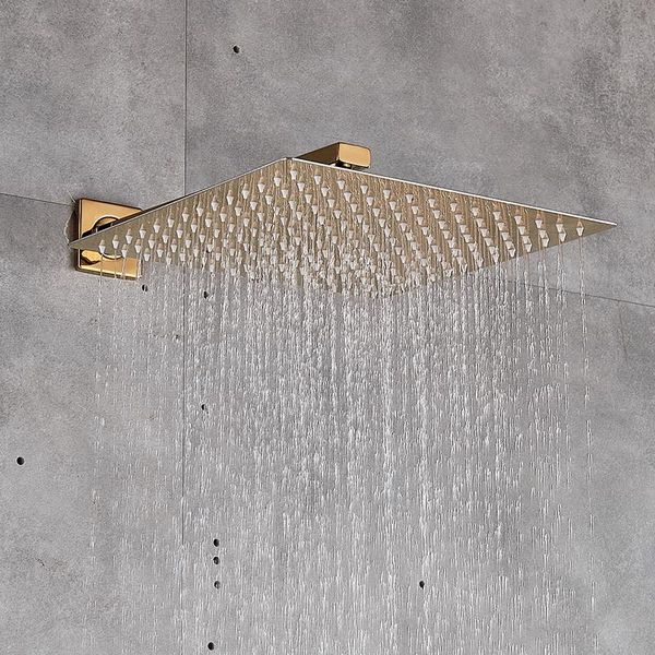 

bathroom shower sets vidric wall mount golden faucets set ultrathin rainfall gold cold water mixer tap