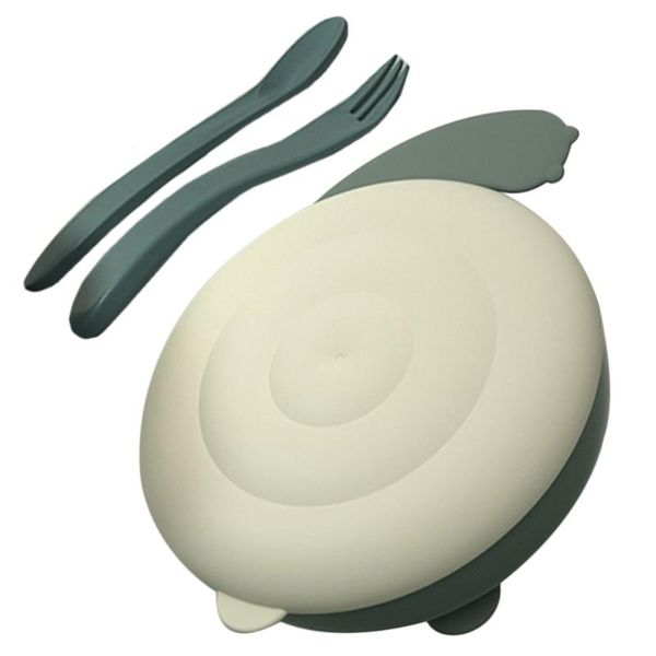 

bowls 1 set baby suction bowl silicone plate 3 grids container with spoon fork