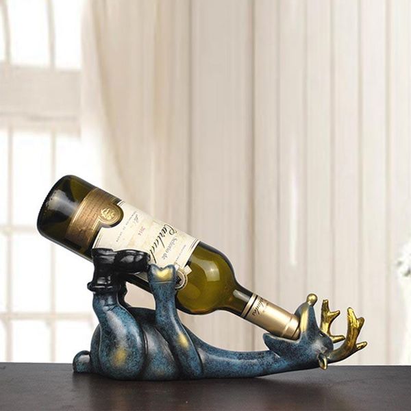 

tablewine racks nordic resin deer figurine model holder home decor living room kitchen cabinet shelf bottle rack support
