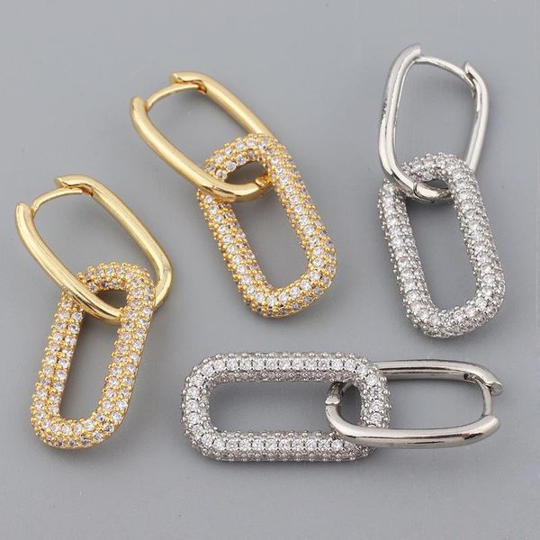 

hoop & huggie fashion o-shaped geometric earrings personality temperament cold wind golden white for women jewelry 2021 1pair, Golden;silver