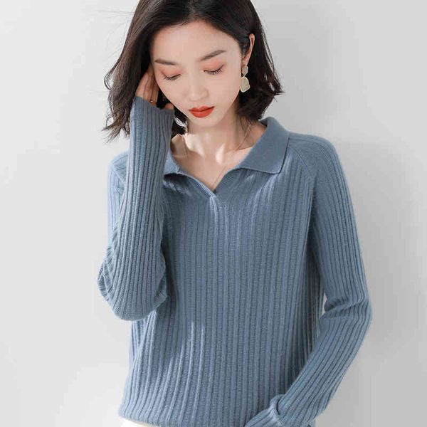 

women's sweaters ladies sweater 2021 casual winter solid color 100% wool oversized lapel cashmere female, White;black