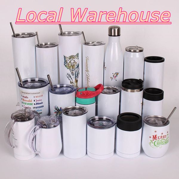 

local warehouse sublimation 15oz 20oz 30oz straight tumbler 12oz sippy cup bullet cup glow uv color change glitter mason jar snack tumbler w