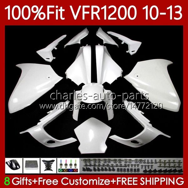 Fairings de injeção para Honda VFR1200F Crosstourer VFR 1200 RR Pérola branca CC F X VFR1200 10 11 12 13 76No.45 VFR1200RR VFR-1200 2011 2011 2013 2013 VFR1200X 10-13 corpo