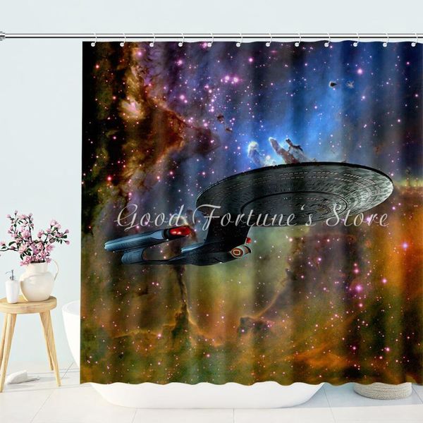 

shower curtains aliens spaceship galaxy curtain