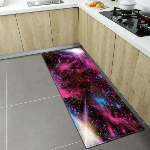 

carpets kitchen mat entrance doormat starry sky pattern home bedroom floor decoration carpet bathroom hallway balcony anti-slip long rug