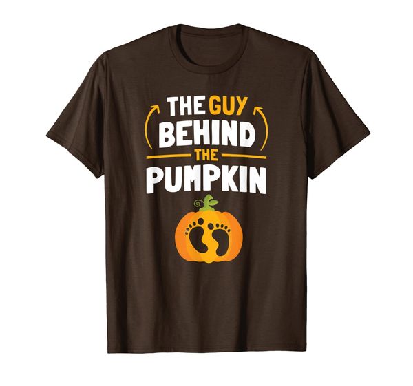 

thanksgiving baby announcement the guy behind the pumpkin t-shirt, White;black