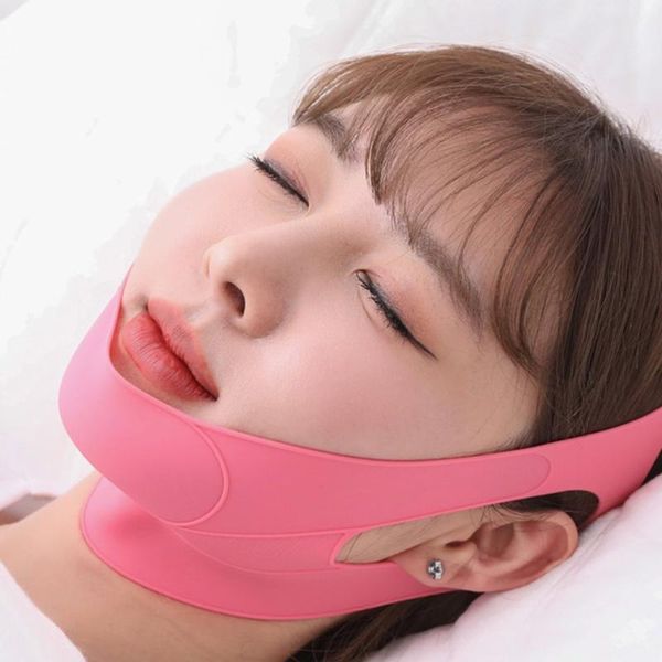 

silica gel thin face non slip buckle beauty dual-band neck line removal adjustable soft sleeping mask