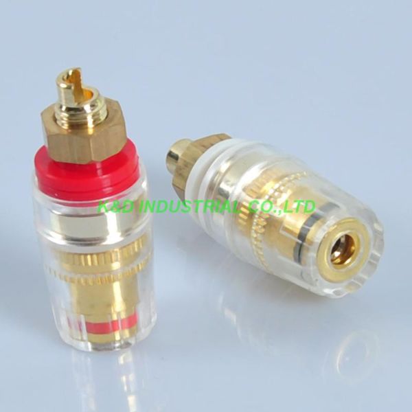 

smart power plugs 1pair speaker copper tube amp terminal plug binding post 46mm