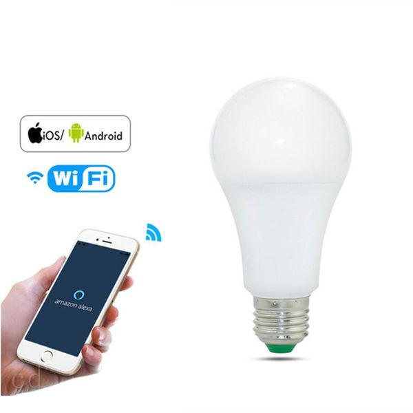 

bulbs led lamp smart tuya wifi e27 15w light bulb rgbcw dimmable compatible amazon echo/google home/iftvoice control