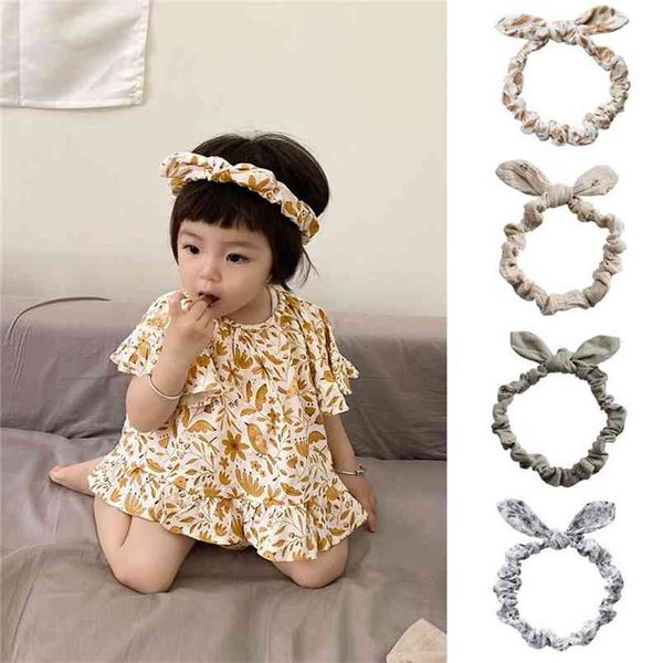 

baby toddler girl headband lovely vintage pattern bow tie handwear 210619