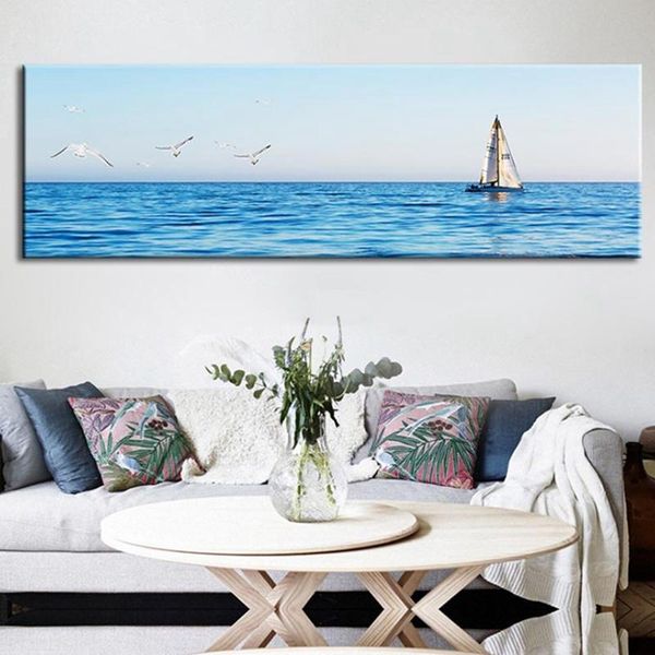 

wallpaper art canvas painting seagull sailboat paintings on the wall wall pictures for living room home decor