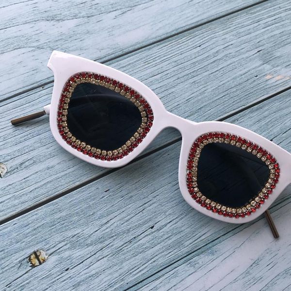 

square fashion luxury diamond sun white sunglasses eyewear zaolihu frame gafas metal men quality designer glasses women legs de otpjg, White;black