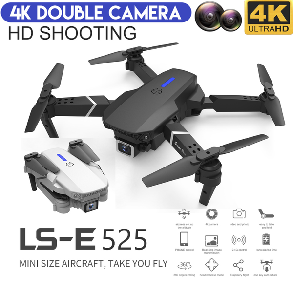 

e525 wifi fpv drone aerial 4-axis aircraft 4k hd pixel dual camera fixed height remote control aircraft toy quadcopter