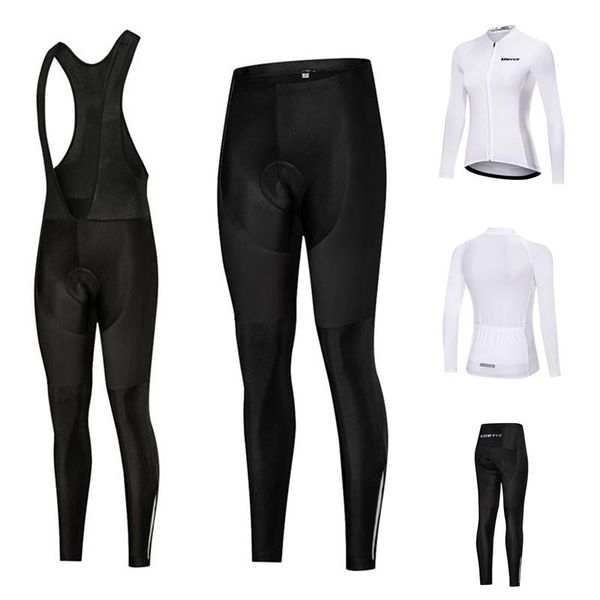

racing sets 2021 women's tracksuit cycling jersey set spring autumn mtb mountian bike clothing bicicleta de montaÃ±a sport for bicycle, Black;blue