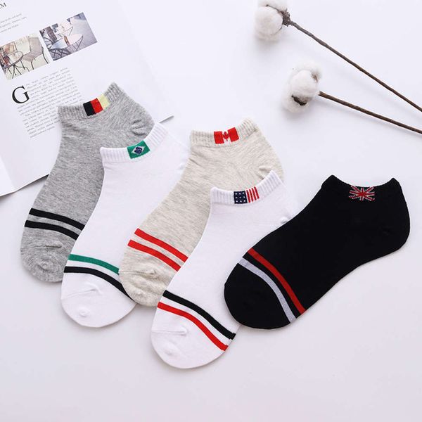 

socks, socks, cotton thin roc flag, sweat absorbing, short, Black