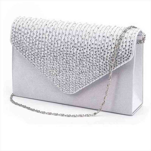 

ladies messenger large evening satin bag diamante clutch brand party envelope torebki damskie 30