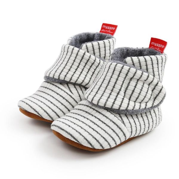 

first walkers winter born baby warm striped shoes infant boy girl cotton casual plush soft soled frist walking