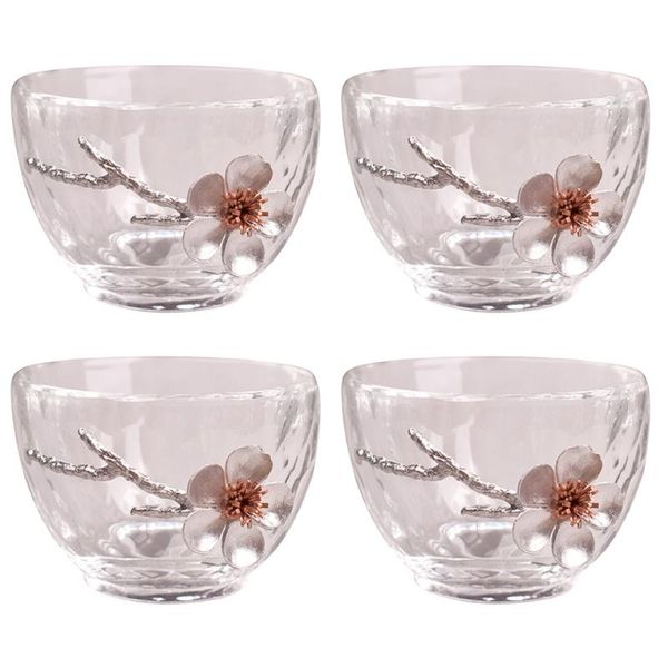 

mugs 4pcs japanese-style tea cup heat-resistant drinking plum flower