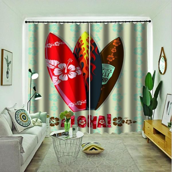 

curtain & drapes european style 3d curtains blackout printed for living room bedroom kitchen kids