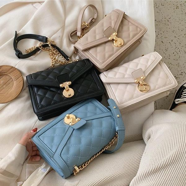 

lingge chain bag women's bag 2021 spring and summer wild new shoulder fashion stereotyped messenger small square