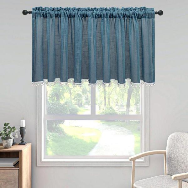 

curtain & drapes window panel sheer with tassels modern rustic nordic geometric curtain washable polyester glass door short curtains home de